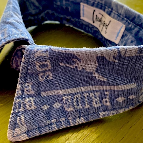 Create Good denim dog collar handmade 13” - Picture 2 of 6
